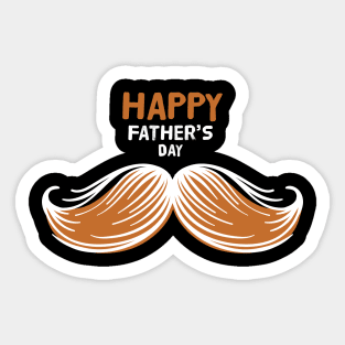 Mustache Ideology Handlebar Mustache Happy Fathers Day Sticker